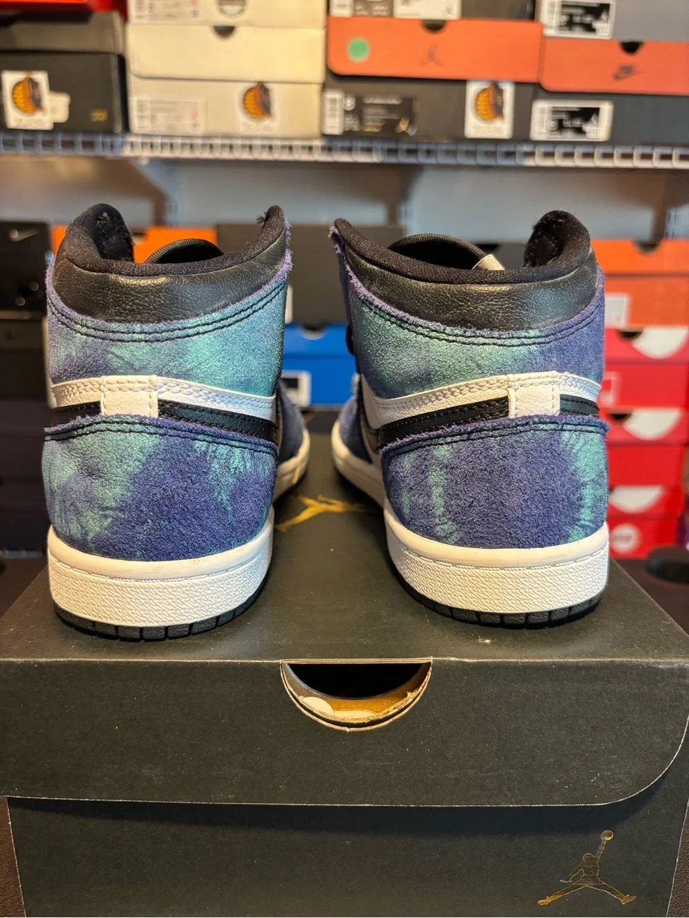 Jordan Air Jordan 1 Mid Tie-Dye Blue/Black/White